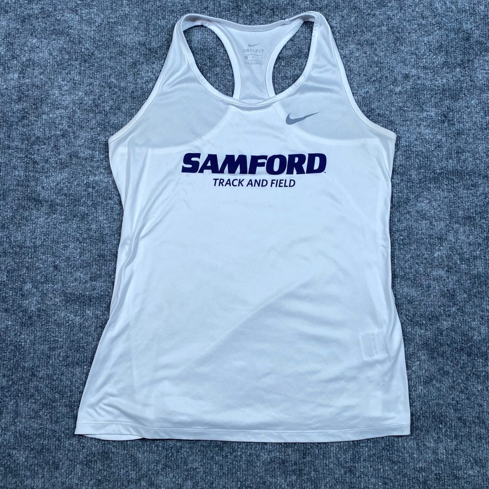 Nike Samford Track and Field Dri-FIT Tank Top Mens Medium White 915033-100